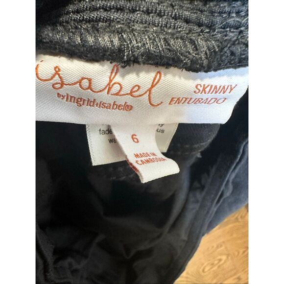 Ingrid & Isabel Black Over The Belly Skinny Maternity Jeans Size 6. New without - Picture 3 of 3